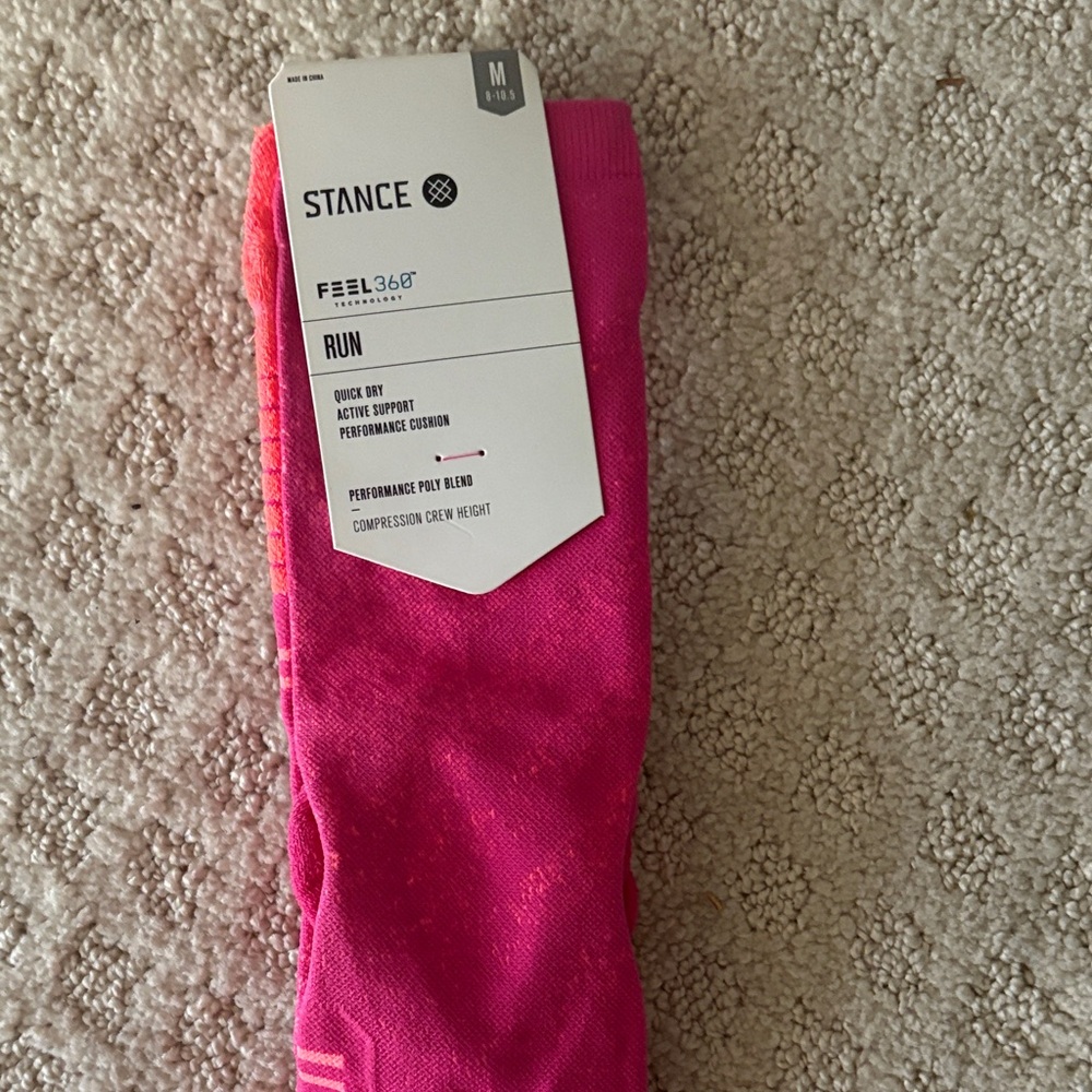 Stance Women's Pink Compression Crew Socks
